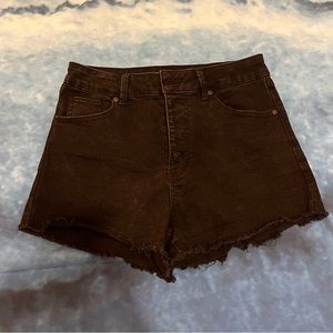 Black high waisted jean shorts